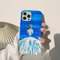 Stargazing Princess Hand-Painted Phone Case