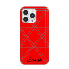 Name customizable phone cases with sticker and nail line