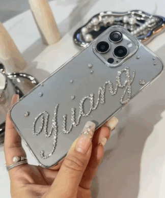 custom rhinestone name phone case