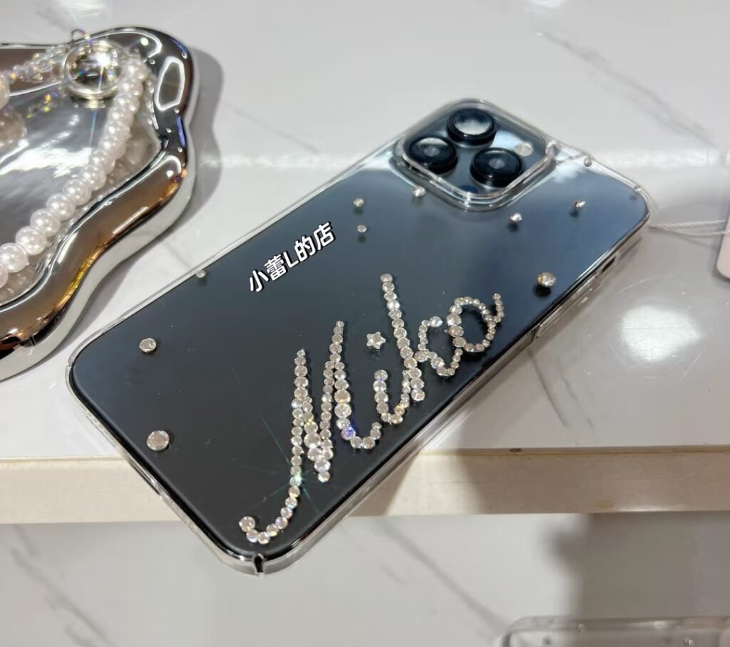 custom rhinestone name phone case