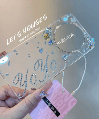 customized crystals name phone case