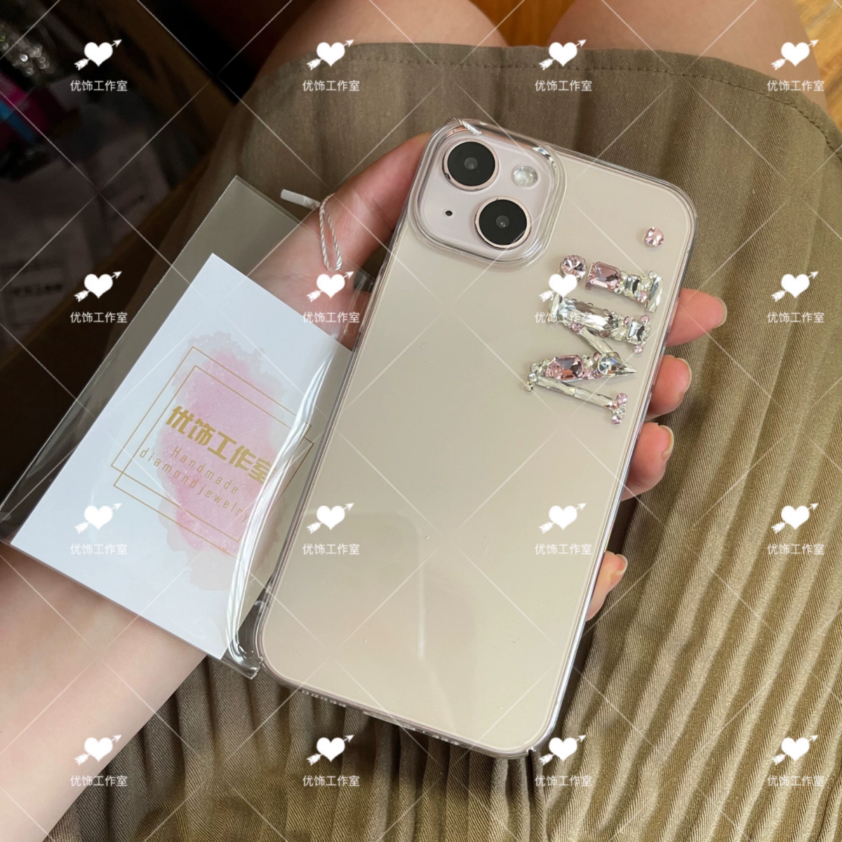 custom Special-shaped rhinestones phone case