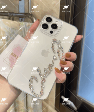 custom Special-shaped rhinestones name phone cases